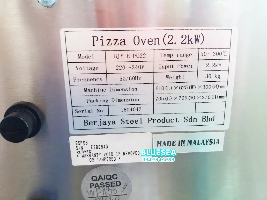 Lò nướng Pizza BERJAYA E-PO22
