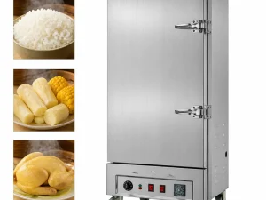 Tủ nấu cơm 12 khay ga điện kết hợp inox 304 Blue Sea
