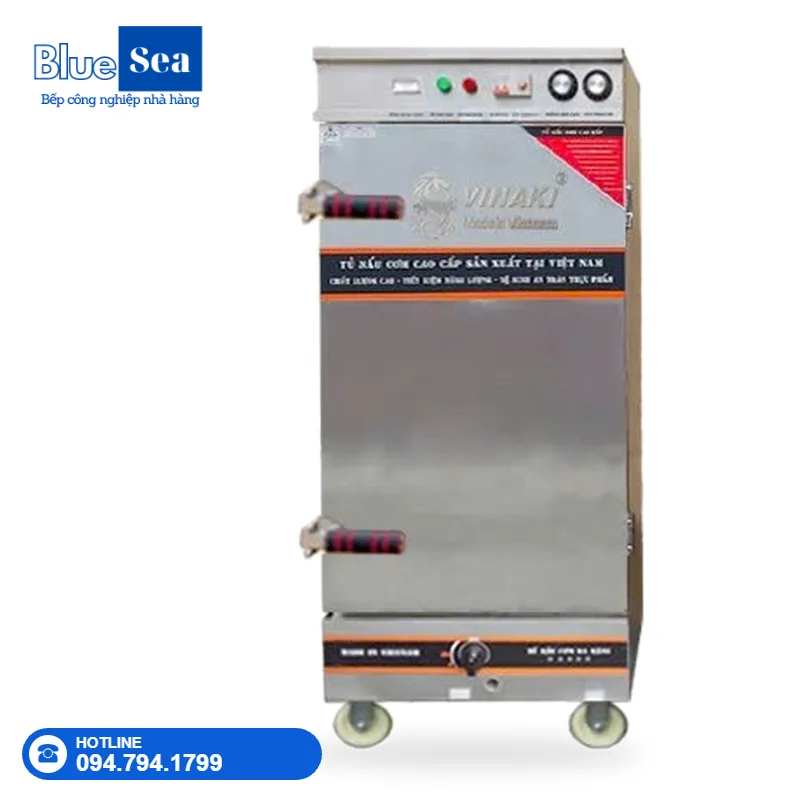 Tủ nấu cơm 12 khay ga điện – mặt trước, bảng điều khiển Tủ nấu cơm 12 khay ga điện – mặt trước, bảng điều khiển